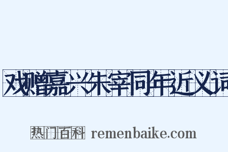 戏赠嘉兴朱宰同年近义词是什么意思的图片